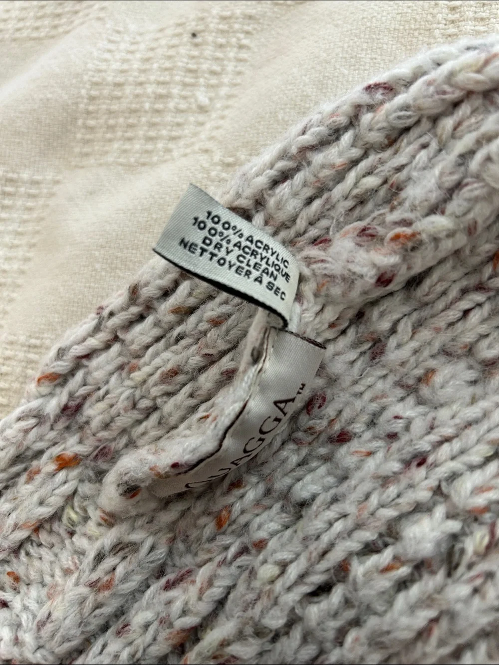 Quagga  Beanie  One Size Beige Crochet Knit Acrylic